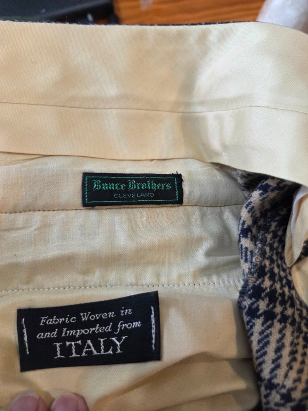 Vintage Men's Wool Camel Navy Trousers 40" x 28" Italy - Picture 7 of 8